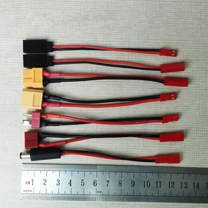 JST RCY Plug to XT60 / T Plug / Futaba / SM / DC Plug with 10cm Leads